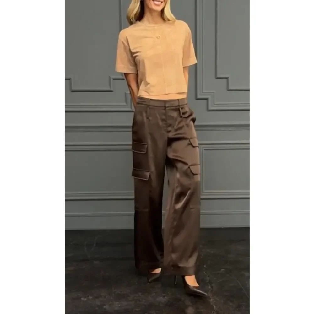 NWT The Noli Shop Naya Faux Suede Tee Women’s Small